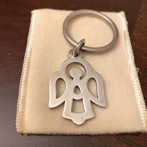 James Avery Retired Angel key ring